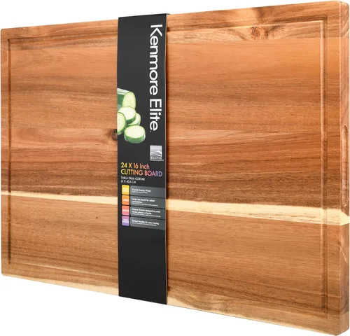 Vista 11 de Kenmore Archer Tabla de cortar de madera, 18x12 pulgadas, acacia