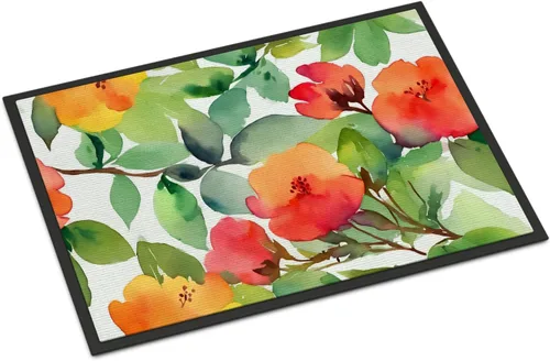 Vista 74 de Caroline's Treasures DAC1621MAT - Felpudo con diseño de camelia en acuarela de 18 x 27 pulgadas, tapete para puerta delantera, para interiores