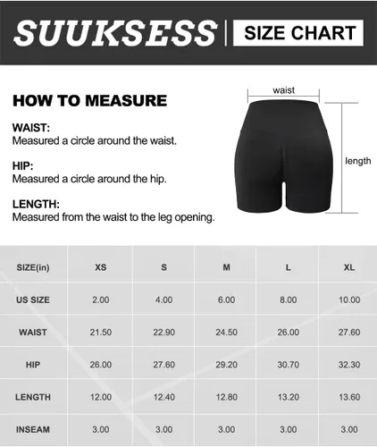 Vista 7 de SUUKSESS - Shorts deportivos sin costuras para mujer, shorts de cintura alta y con realce de glúteos para entrenamiento