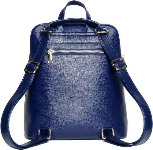 Vista 2 de COOLCY Mochila de cuero real para mujer
