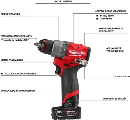 Vista 4 de Milwaukee Electric - M12 Fuel. Kit Combo de 2 herramientas