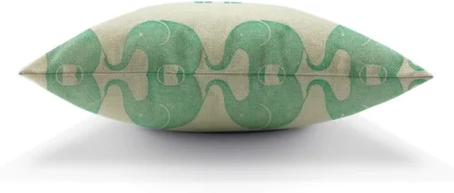 Vista 3 de HGOD DESIGNS Lindas fundas de almohada con diseño de elefante de algodón y lino, fundas de cojín decorativas de 18 x 18 pulgadas T29-038