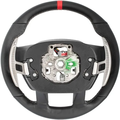 Vista 4 de Volante OEM KL3Z-3600-DA con línea de mira roja hecha para F-150 Raptor 2019-2020