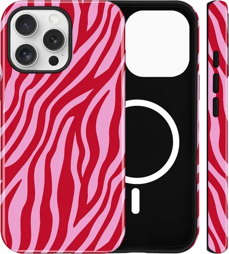 Vista 21 de Jusy Funda magnética Zebra para iPhone XR, color negro