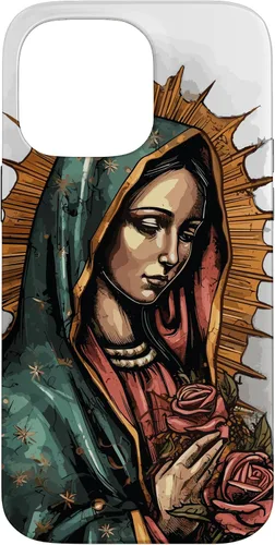Vista 21 de Funda para iPhone 12 Pro Max Virgen De Guadalupe Católica Virgen De Guadalupe
