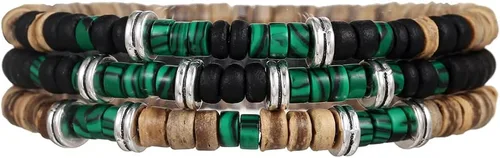 Vista 15 de Gothic Bracelet Adjustable Punk Braided Multilayer Grunge Set Beaded Bracelets Emo Metal Cuff Wrap Bracelets Stackable Meaningful Gift