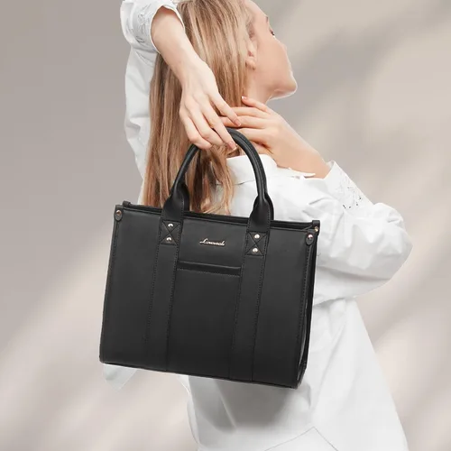 Vista 2 de LOVEVOOK Bolso para mujer de cuero, bolso tote, cartera y bolsos, bandolera con asa superior y bandolera con cremallera