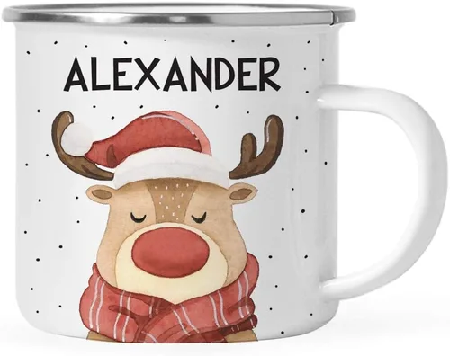 Vista 14 de Andaz Press Taza de café personalizada de acero inoxidable de 11 onzas, regalo de broma, oso de acuarela, 1 paquete, ideas personalizadas de taza
