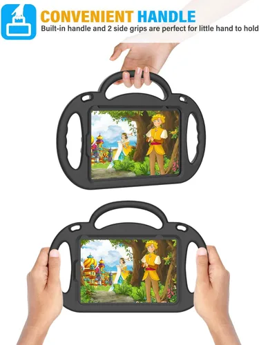 Vista 5 de Funda para Niños para iPad Mini 7 (A17 Pro) 2024/ Mini 6 2021, Funda para iPad Mini 7ª/6ª Generación con Correa para Hombro - Resistente a Golpes