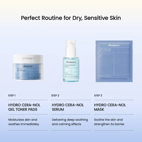 Vista 8 de BIODANCE Hydro Cera-nol Suero, suero facial hidratante y calmante para piel seca y sensible con ceramida, D-pantenol, ácido hialurónico, cuidado
