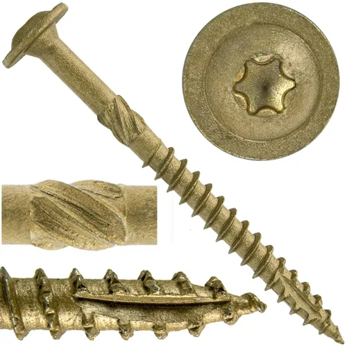 Vista 11 de Tornillo de retraso de construcción #15 x 2 - Tornillo de retraso estructural de alta resistencia Torx/Star Drive - Compatible con ACQ - Cabezal