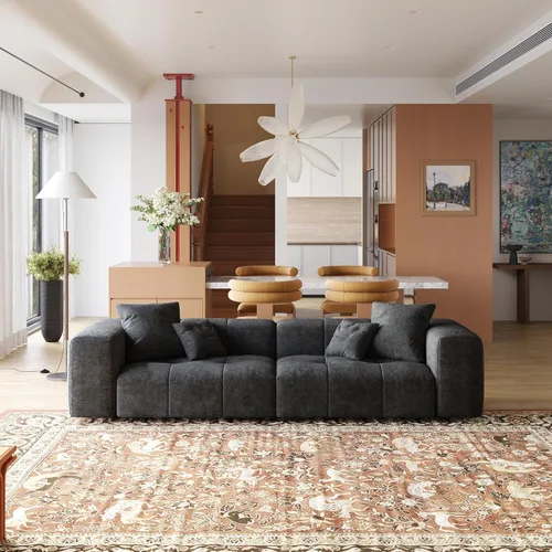 Vista 6 de JACH Sofás seccionales de 2 plazas, sofá moderno de oficina, sofá modular de dos plazas, sofá cama acogedor para apartamento, dormitorio, sala