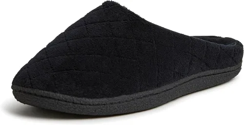 Vista 23 de Dearfoams - Pantuflas de espuma viscoelástica para mujer Leslie Terry con anchos amplios para interiores Paradise Pink Terry