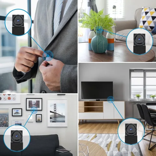 Vista 5 de Cámara oculta Cámara espía WiFi inalámbrica cámara de video oculta 1080P Mini cámara oculta espía cámara portátil de niñera grabadora de video