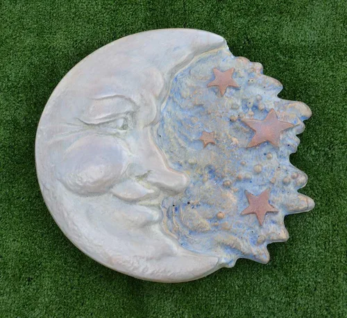 Vista 3 de Molde plástico para hormigón, yeso decorativo luna estrellada cielo estrellas #D11 (plástico 0.031 in)