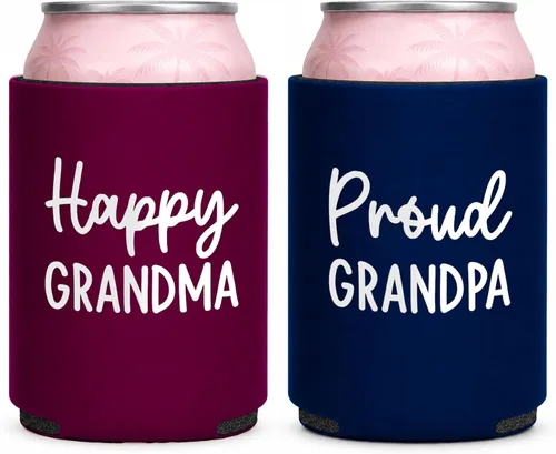 Vista 7 de Pink Palm Co. IT'S A BOY - Juego de enfriadores de latas – Fundas para baby shower y revelación de género – Enfriadores de latas de cerveza