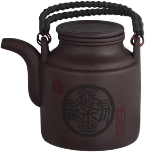 Vista 7 de Yixing Zisha - Olla de té de arena morada de arcilla morada, tetera Zi Sha, 5 pulgadas de alto