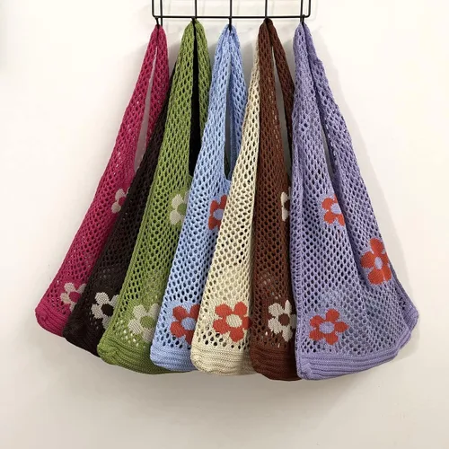 Vista 4 de Bolso Hobo para mujer de color de contraste de gran capacidad, bolso de hombro de moda para mujer