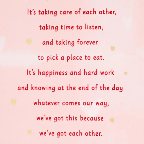 Vista 3 de Hallmark Tarjeta de San Valentín para esposa (felicidad y trabajo duro)