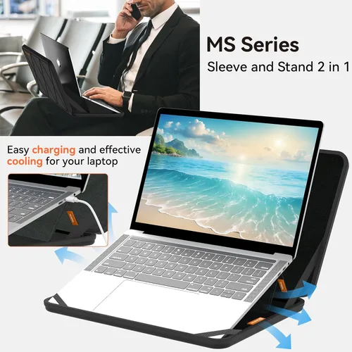 Vista 4 de Smatree MS23T Funda protectora dura EVA con soporte compatible para HP Pro x360 Fortis 11 G11/G10/G9 de 11.6 pulgadas, HP Fortis 11 G9 Q/x360 11 G3