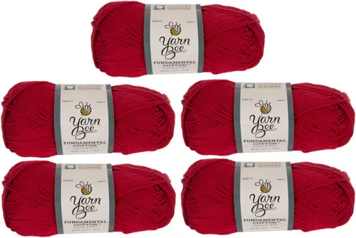 Vista 10 de Hilo Bee 4 - Mediano – Rollo Suave – 164 Yardas de Hilo de Algodón Mercerizado para Tejer Mantas, Sombreros y Más – Suministros para Artesanías
