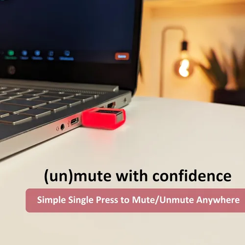 Vista 6 de MuteMe Mini - USB A - Botón de silencio físico iluminado para Zoom, Teams y más (como se ve en Shark Tank). Software gratuito para Windows/Mac