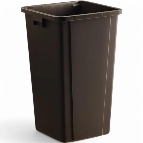 Vista 19 de Cubo de basura cuadrado negro de 19 galones, plástico de grado comercial, fácil limpieza, ideal para el hogar y la oficina