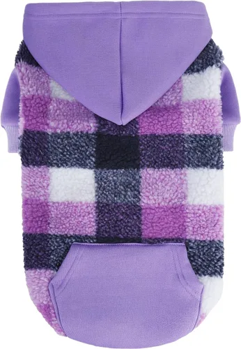 Vista 12 de PUPTECK Sudadera con Capucha para Perro Sudadera para Cachorro Suéter Cálido para Perro Ropa de Invierno Abrigos para Clima Frío para Perros Negro