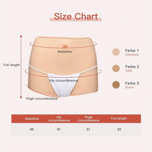 Vista 5 de KUMIHO Pantalones de silicona falsos para realzar la cadera, ropa masculina a femenina de silicona para Crossdresser Drag Queen Transgénero