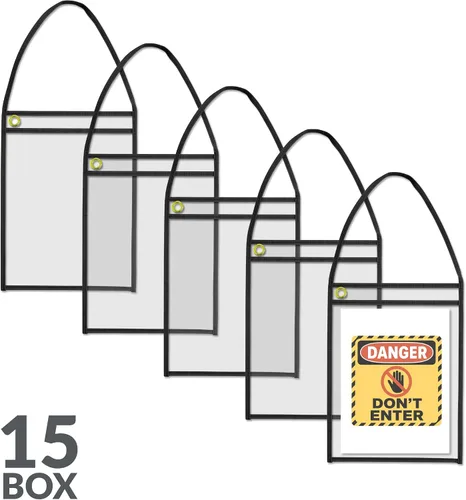Vista 2 de C-Line Soporte para billetes de tienda de 1 bolsillo con setrap, costuras negras, 75 hojas, 9 x 12, 15/caja