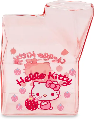 Vista 2 de Hello Kitty Sanrio - Cartón de leche de fresa, jarra pequeña para crema Capacidad para 12 onzas