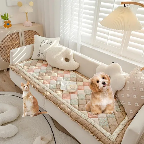 Vista 6 de Fundas mullidas para sofá de mascotas, protector de sofá para perros, cojín de algodón grueso, funda de sofá para mascotas, funda de sofá para cama