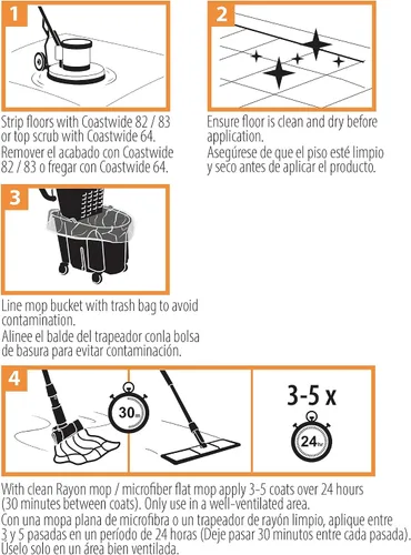 Vista 5 de Acabado profesional para suelo de diamante Coastwide, 5 gal./18.9L