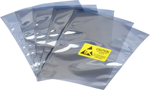 Vista 8 de Bolsas antiestáticas de protección ESD reutilizables con etiquetas, [para dispositivo electrónico GPU disco duro SSD HDD placa madre] - 4 x 6