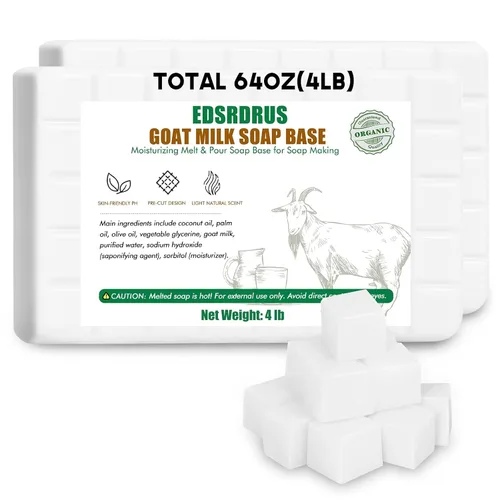 Vista 26 de EDSRDRUS Base de jabón aromática de 1 libra hecha a mano con aloe vera y aceite de coco, base de jabón hidratante para derretir y verter