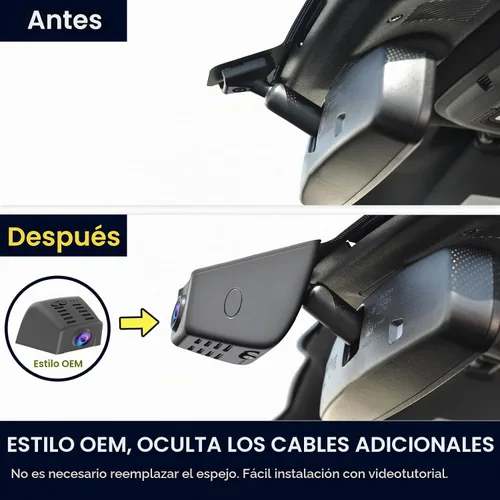 Vista 3 de Mangoal 4K Dash Cam para Ford Expedition/Expedition MAX 2018-2027 Aspecto OEM, video UHD 2160P, WiFi y aplicación, GPS, tarjeta de 64 GB