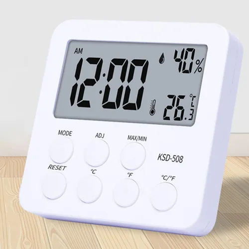 Vista 3 de Termómetros de habitación para interiores Termómetro higrómetro digital LCD, termómetro de temperatura ambiente, monitor de temperatura ambiente