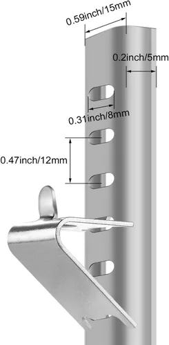 Vista 4 de HK 920158 Clip para estante del congelador, soporte para estante del refrigerador del refrigerador, clips de hebillas cuadradas de repuesto, ganchos