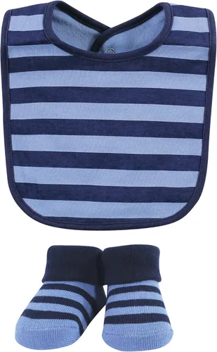 Vista 78 de Hudson Baby Conjunto de babero y calcetines unisex de algodón para bebé