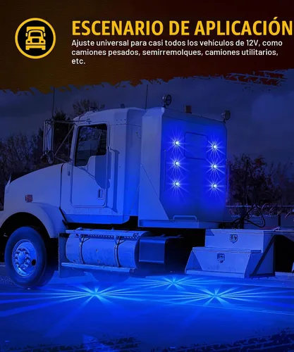Vista 7 de Partsam 2 Piezas Luces de Cristal de Sandía [Patentadas] Lente Transparente LED Azul Luces Marcadoras Laterales de Separación con Bisel de Repuesto