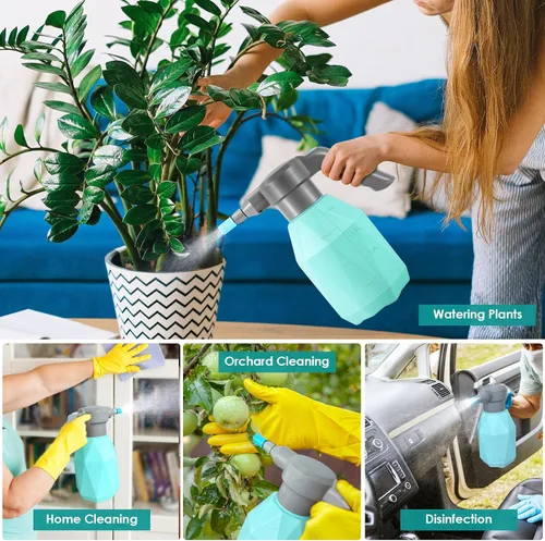 Vista 6 de SideKing Botella pulverizadora eléctrica de 0.5 galones para plantas de interior/exterior, regadera automática de 2 litros, rociador de batería 0.5
