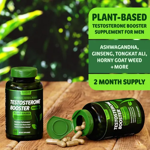 Vista 7 de Suplemento de refuerzo de testosterona para hombres – Potenciador de testosterona para mejora masculina – Ashwagandha, L-Arginina, Tongkat Ali