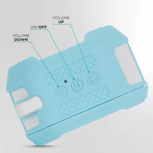 Vista 4 de Altec Lansing HYDRATREK - Altavoz Bluetooth magnético, impermeable IP67 Aguamarina/blanco