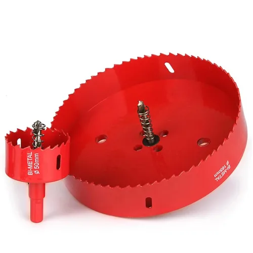 Vista 8 de Taladro de sierra de agujero de 1"/25 mm HSS bimetálica para madera, plástico y aluminio, herramienta de taladro eléctrico para perforar tablas