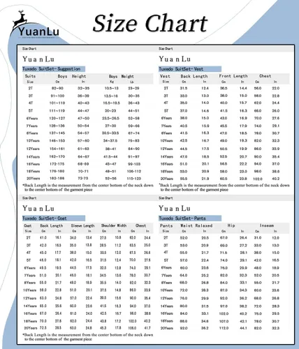 Vista 3 de YuanLu Conjunto formal de 3 piezas para niños, chaleco y pantalones para fiesta