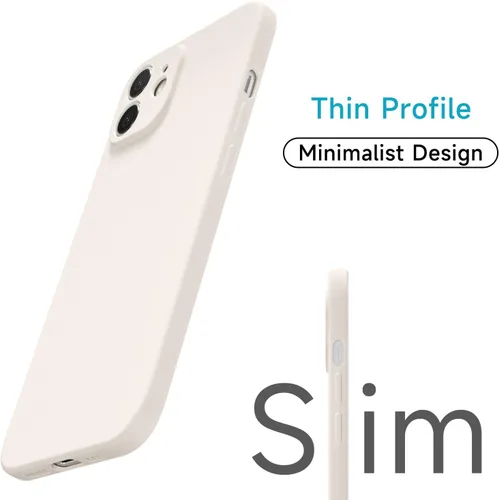 Vista 3 de oakxco Funda de Silicona para iPhone 11, Funda de Teléfono Ultra Delgada y Fina para Mujeres y Niñas, Diseño Minimalista Estético Lindo y Femenino