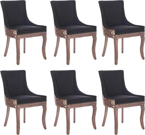 Vista 11 de Aoowow - Juego de 2 sillas laterales tapizadas vintage de tela, sillas de cocina y comedor de estilo campestre con patas de madera maciza y Tela