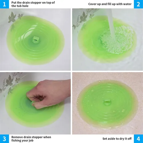 Vista 4 de tifanso. Tapón de silicona para bañeras reciclable, tapón de desagüe para bañera mejorado, tapón de drenaje universal de 6 pulgadas para baños