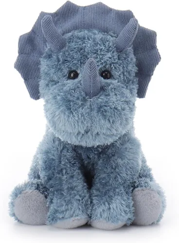 Vista 2 de Apricot Lamb Triceratops - Animales de peluche azul oscuro para niños, suaves y lindos juguetes de peluche para bebé niña y niño, 9 pulgadas