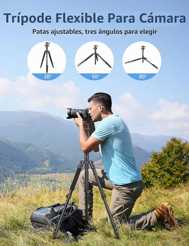 Vista 6 de Trípode profesional de 78 pulgadas para cámara Victiv, trípode monópode de aluminio para cámara DSLR, telescopio terrestre, telescopio, binoculares